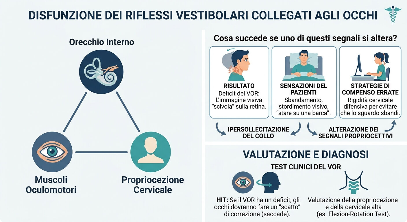 riflessi vestibolari e collo con sbandamenti